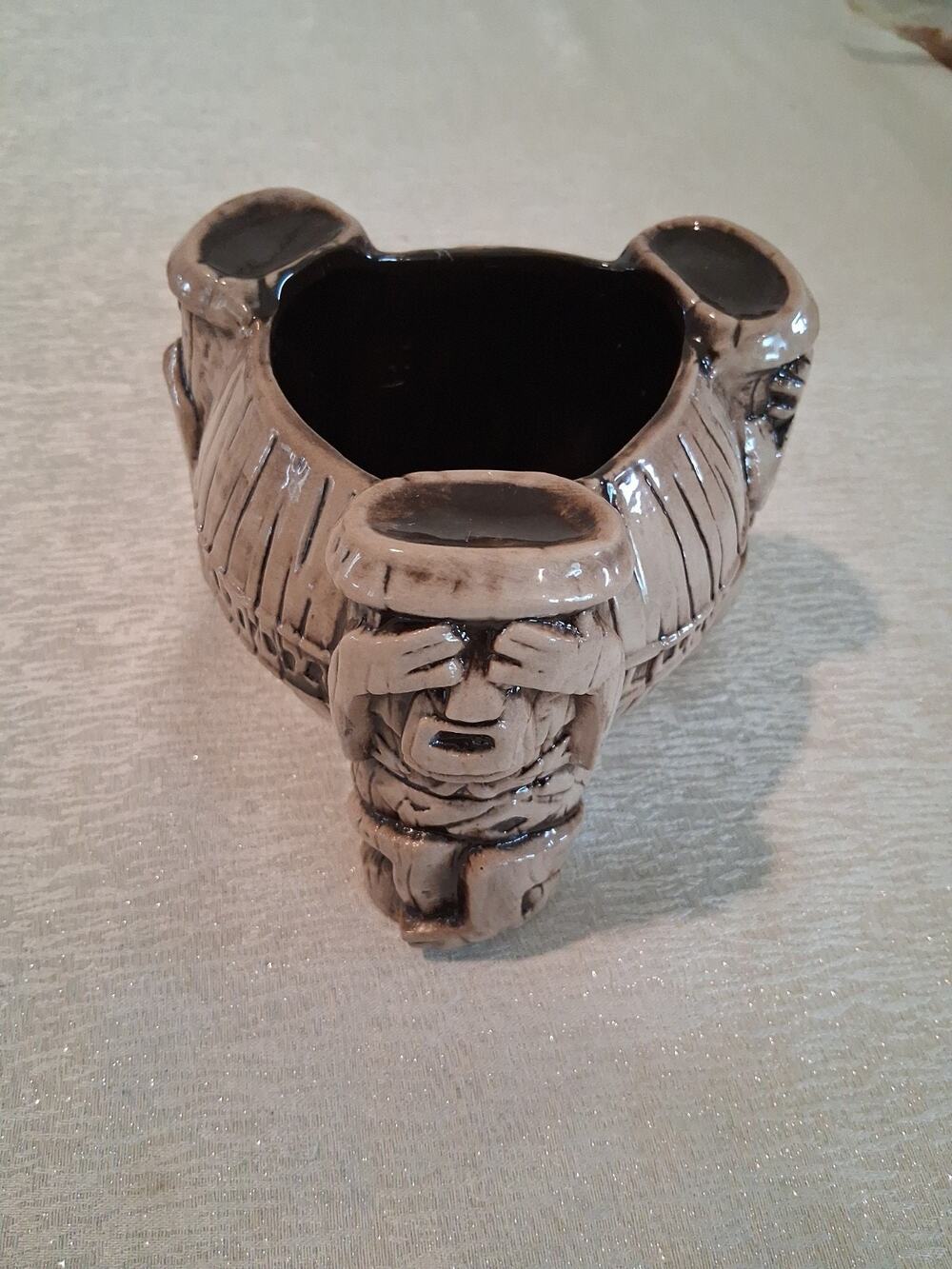 Disney TRADER SAMS Grog Grotto UH-OA Tiki Bowl Mug 1st Ed Hear See Speak No Evil